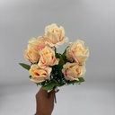 BUQUÉ DE ROSAS X 10 C/ BABY SALMÓN