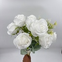 R. DE ROSA  X 7 C/ FOLLAJE BLANCO