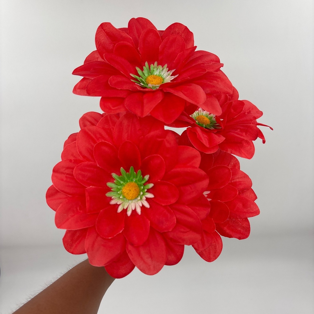 FLOR COPO DE NIEVE X 5 ROJO