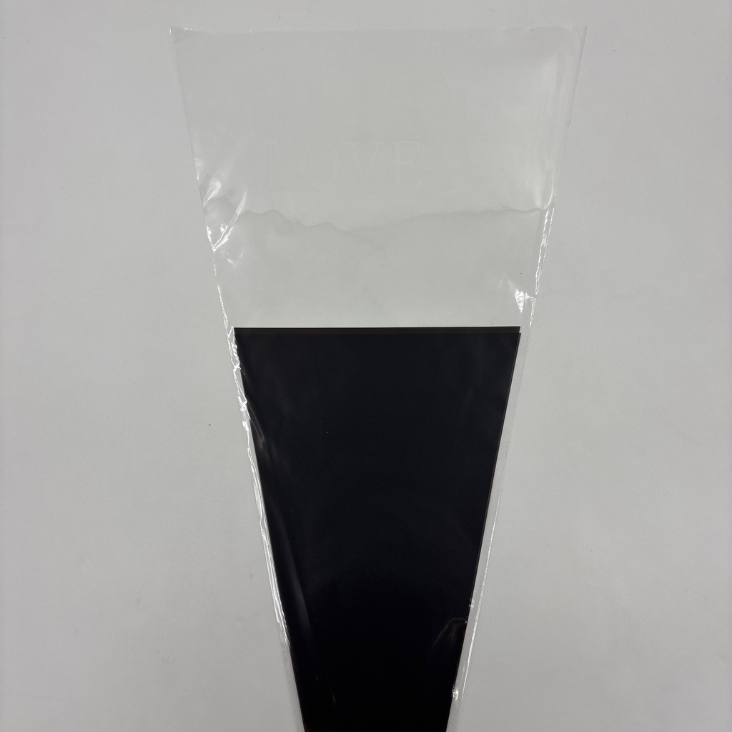 PAPEL CELOFÁN X 30 P/1 DOCENA MITAD TRANSPARENTE NEGRO 61453