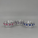 CORONA TROQUELADA C/ PIEDRITAS PLATEADO 8 CM 1207A