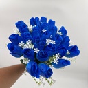 BUQUÉ DE NOVIA  X 24 BOTONES AZUL