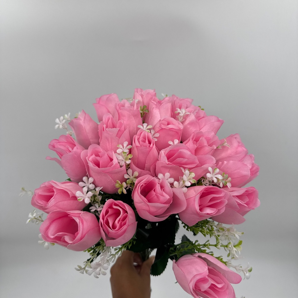 BUQUÉ DE NOVIA  X 24 BOTONES ROSADO