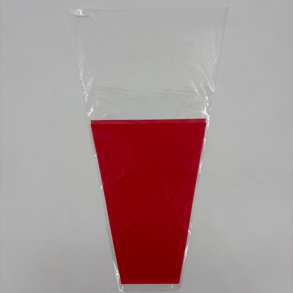 PAPEL CELOFÁN X 30 P/1 DOCENA MITAD TRANSPARENTE ROJO 61453