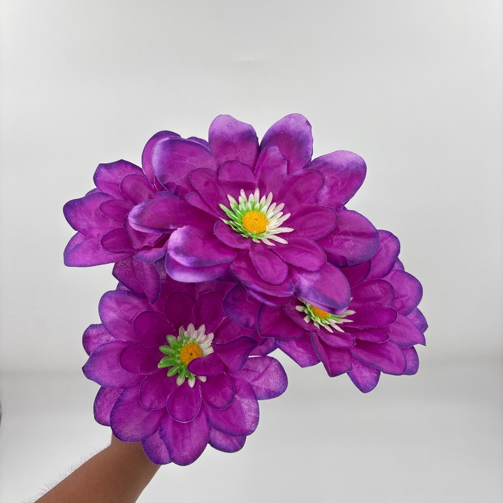 FLOR COPO DE NIEVE X 5 MORADO