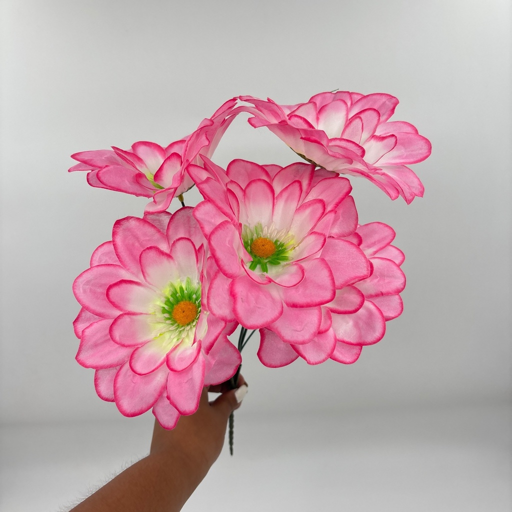 FLOR COPO DE NIEVE X 5 ROSADO