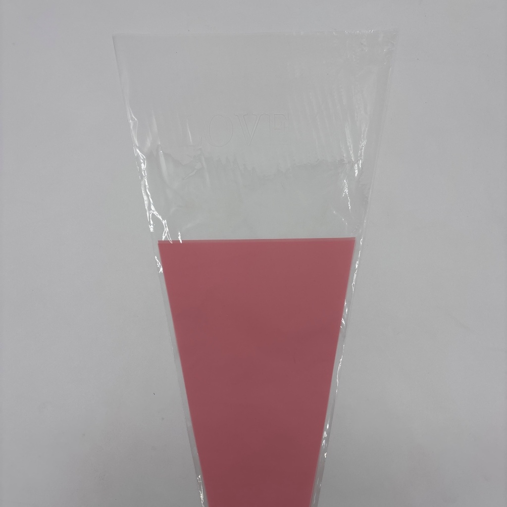 PAPEL CELOFÁN X 30 P/1 DOCENA MITAD TRANSPARENTE ROSADO 61453