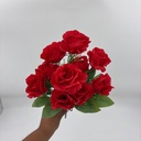 BUQUÉ DE ROSAS X 10 C/ BABY ROJO
