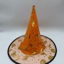 SOMBRERO DE BRUJA ORILLA TRANSPARENTE MULTICOLOR