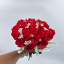 BUQUÉ DE NOVIA  X 24 BOTONES ROJO