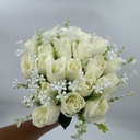 BUQUÉ DE NOVIA  X 24 BOTONES BLANCO